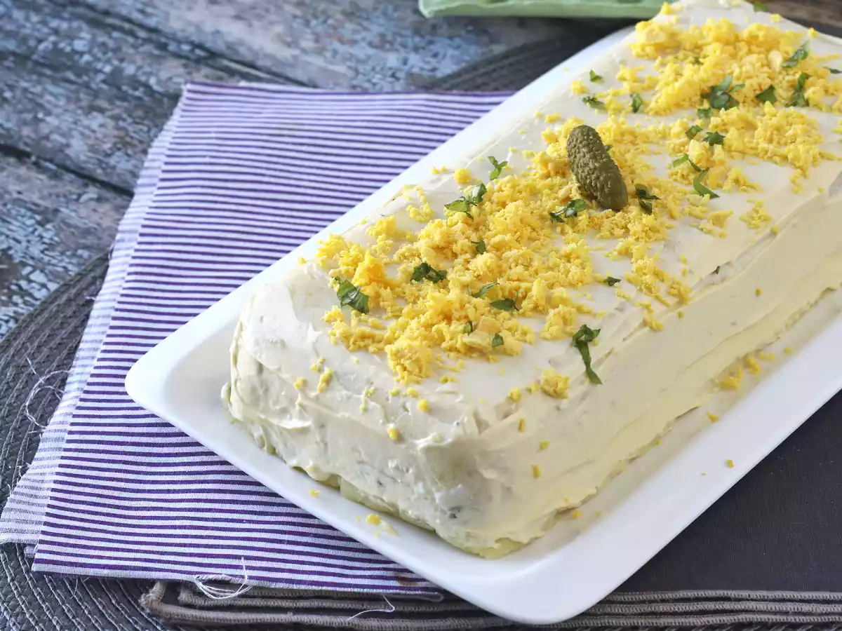 Sformato freddo di tonno, patate e maionese
