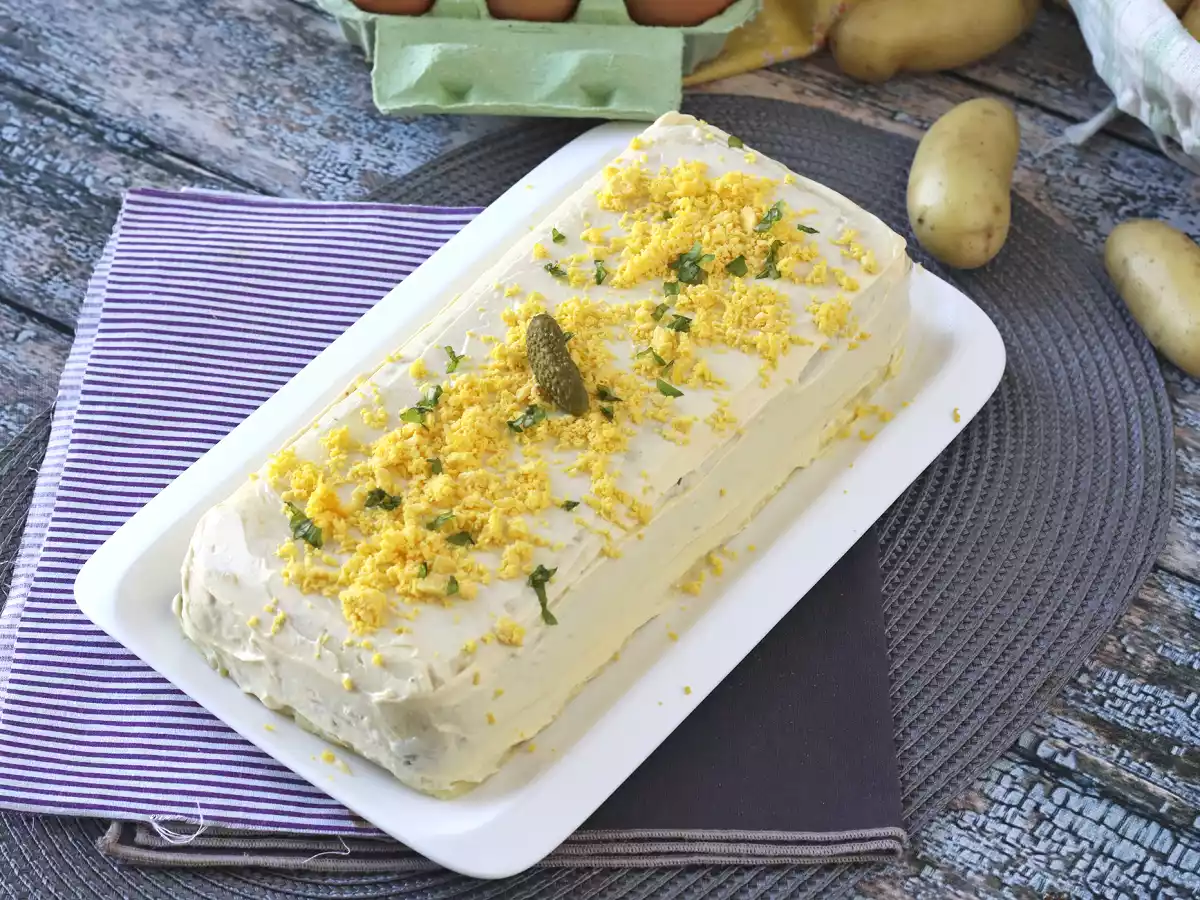 Sformato freddo di tonno, patate e maionese - foto 3