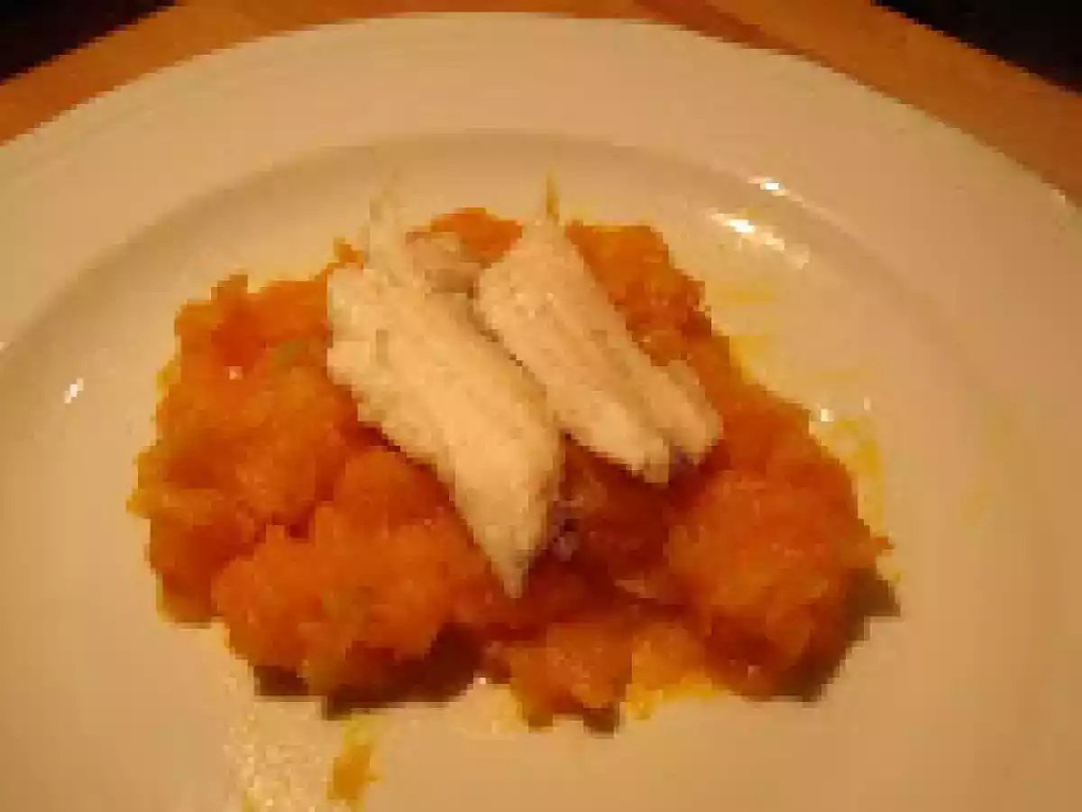 SOGLIOLE CON CREMA DI ZUCCA E PORRI