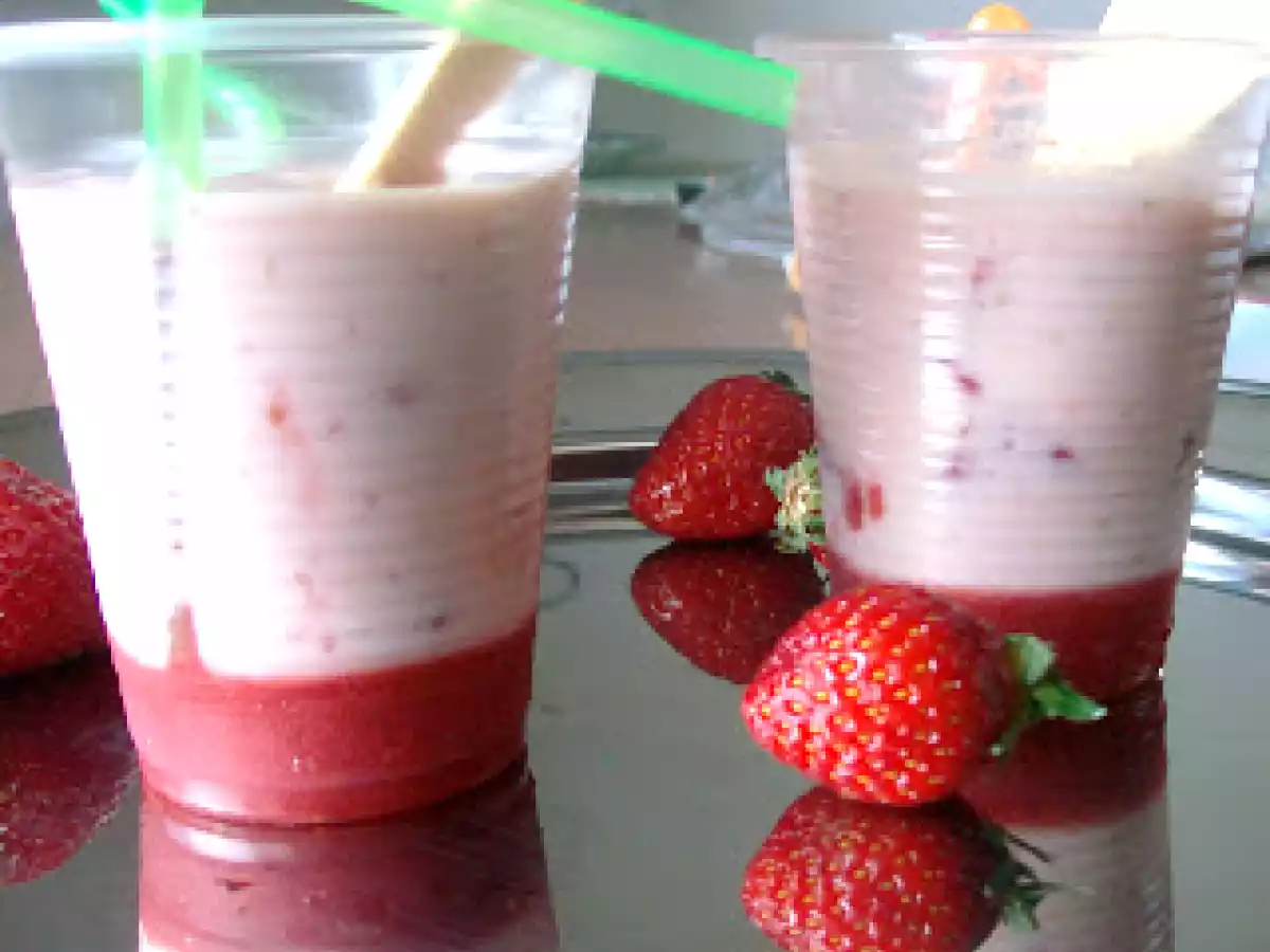 Sorbetto yogurt e fragola