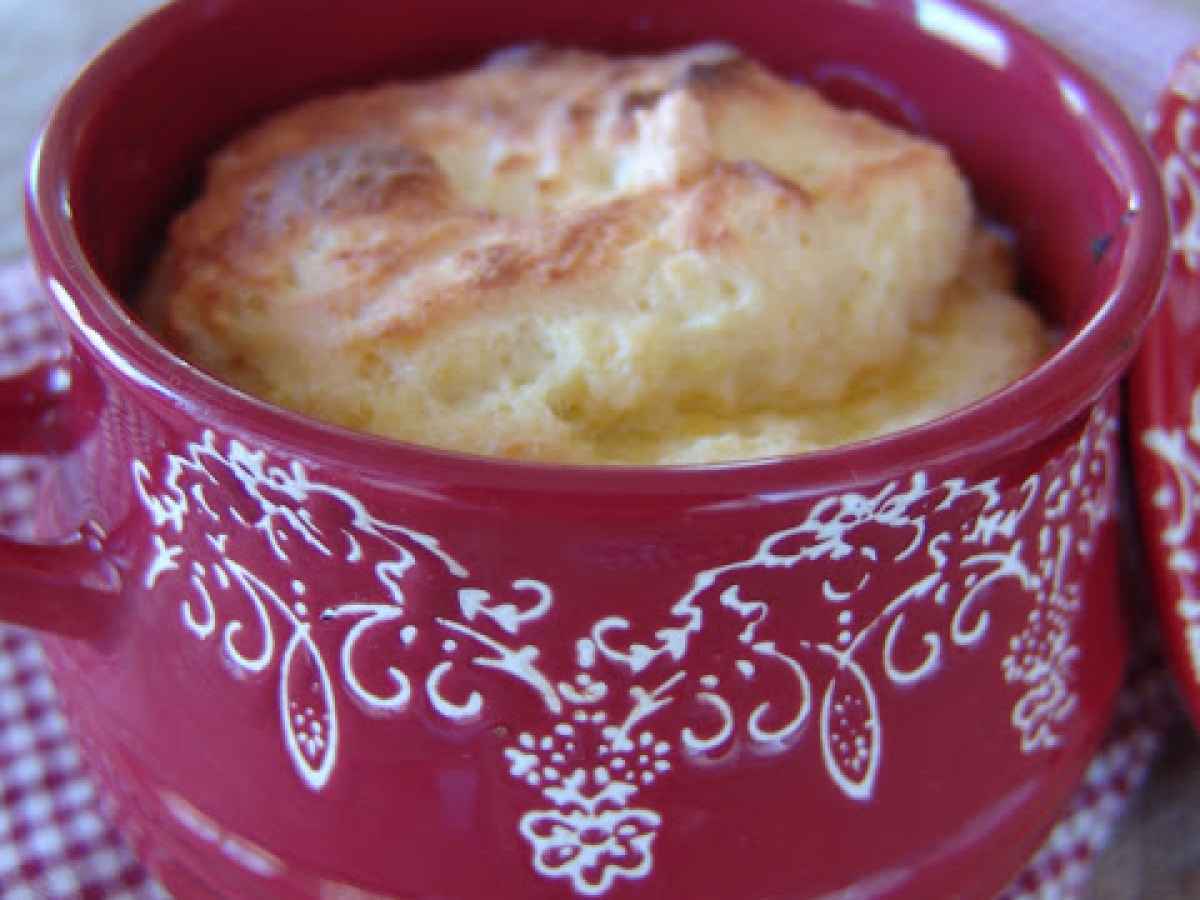 Soufflé di porri, patate e gorgonzola