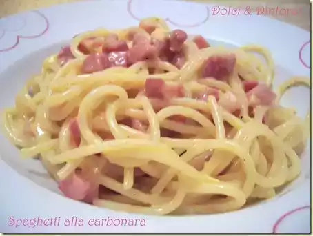 Spaghetti alla carbonara con pancetta