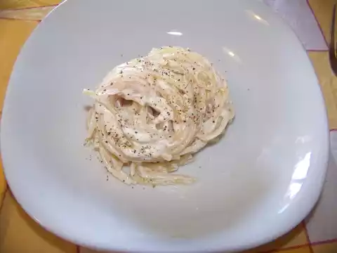 Spaghetti con la ricotta di bufala campana