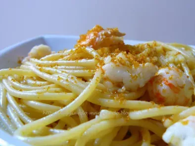 Spaghetti con scampi e bottarga - foto 2