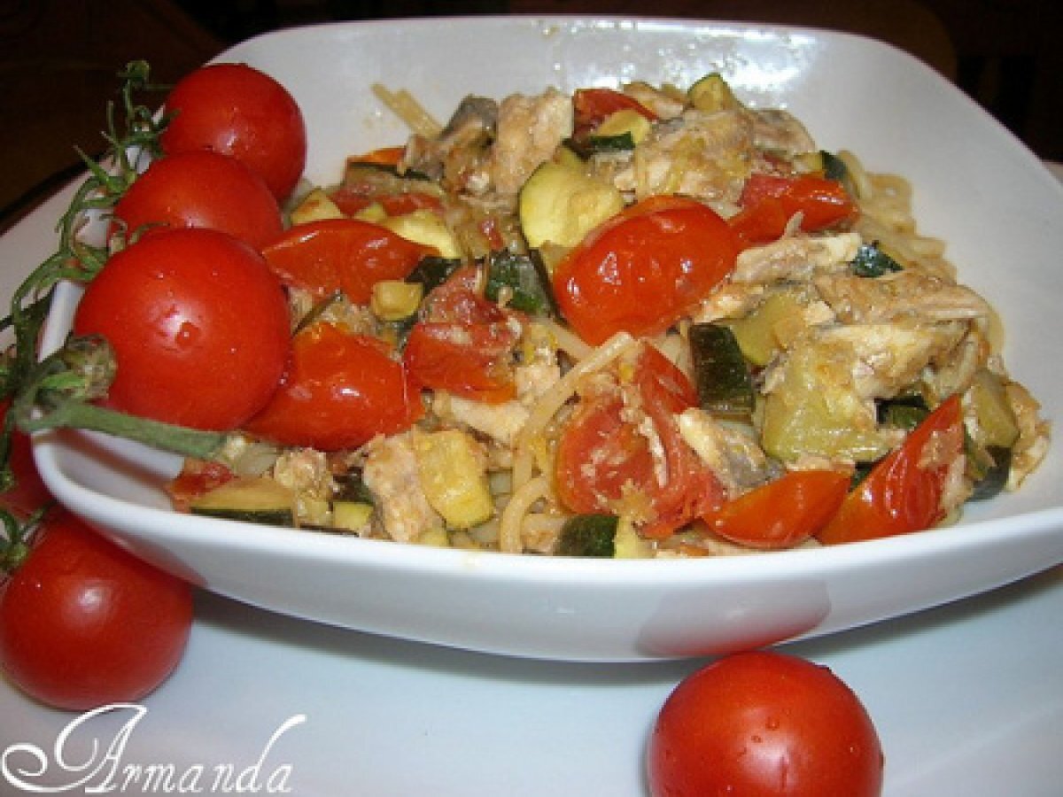 Spaghetti con zucchine e alici, foto 3