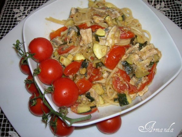 Spaghetti con zucchine e alici, foto 2