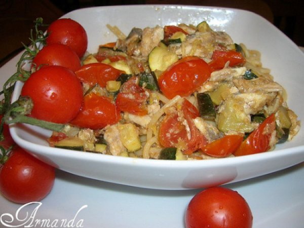 Spaghetti con zucchine e alici, foto 3