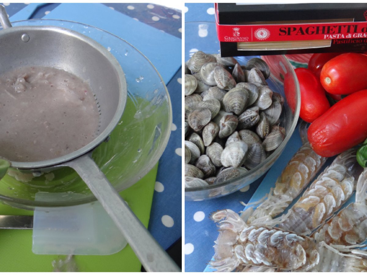 Spaghetti di Gragnano con vongole e canocchie - foto 2