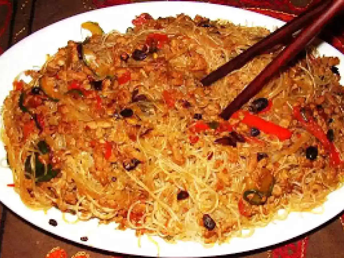 Spaghetti di Soia Saltati con Carne & Verdure Piccanti - foto 2