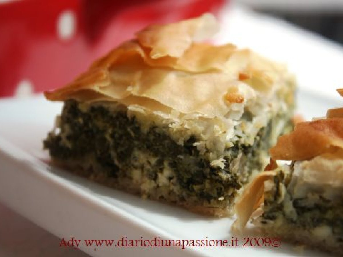 Spanakopita aka torta salata con spinaci e feta - foto 2