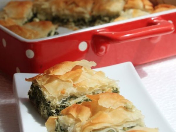 Spanakopita aka torta salata con spinaci e feta