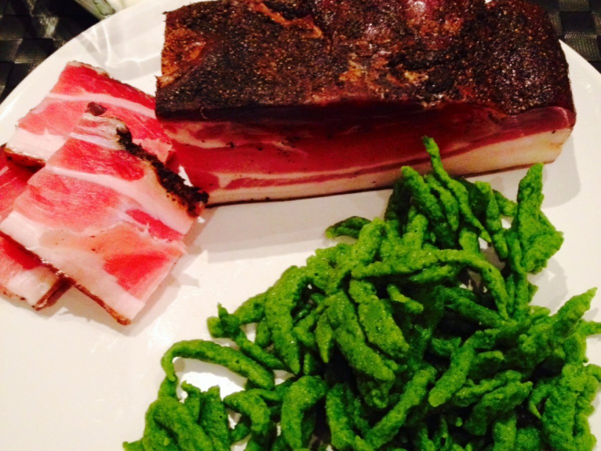 Spätzle agli spinaci con speck e panna - foto 2