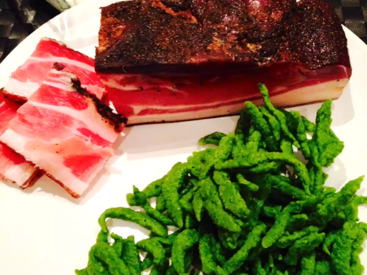 Spätzle agli spinaci con speck e panna - foto 2