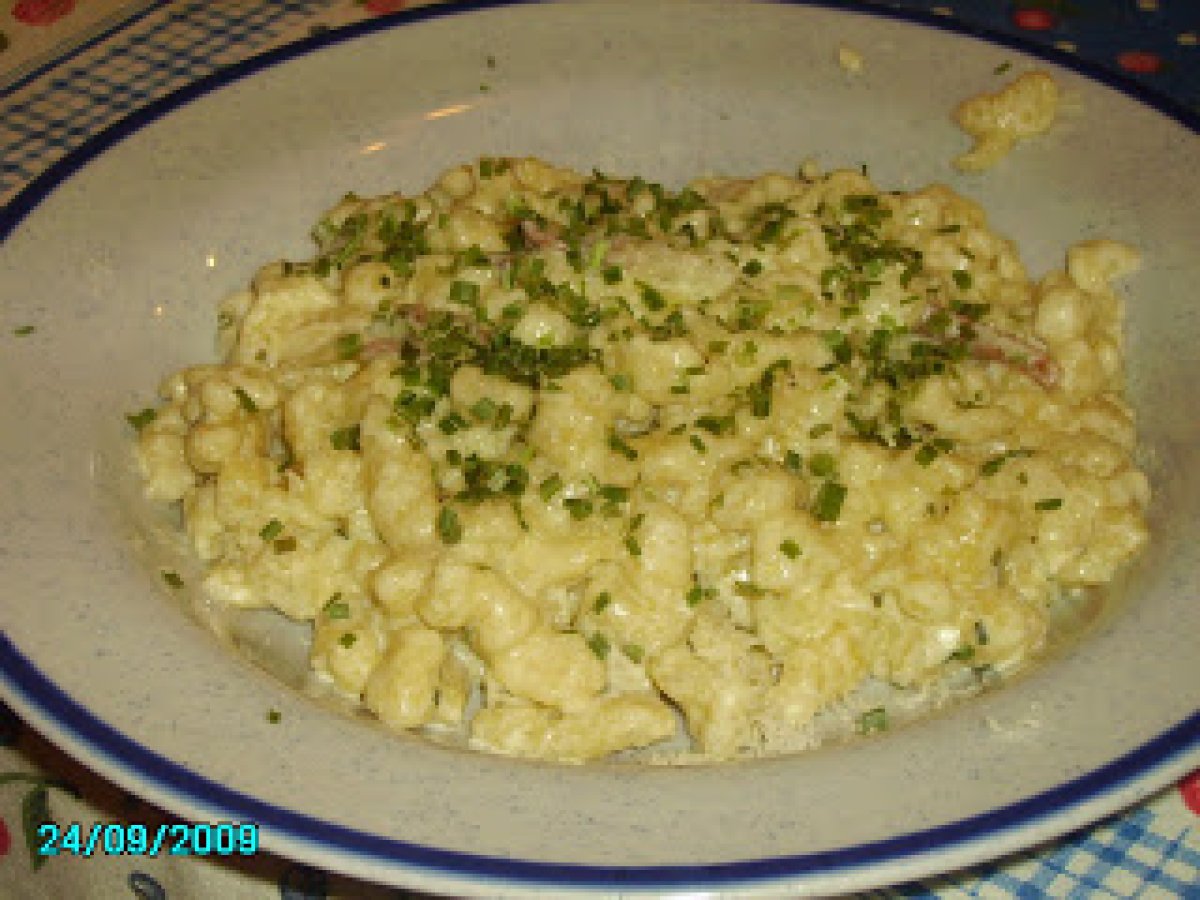 Spatzle allo speck e panna