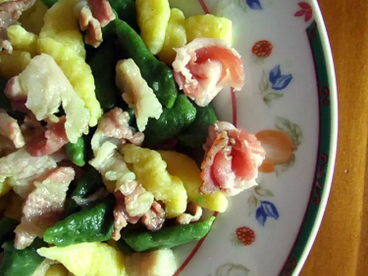 Spätzle paglia e fieno alla pancetta croccante - foto 2