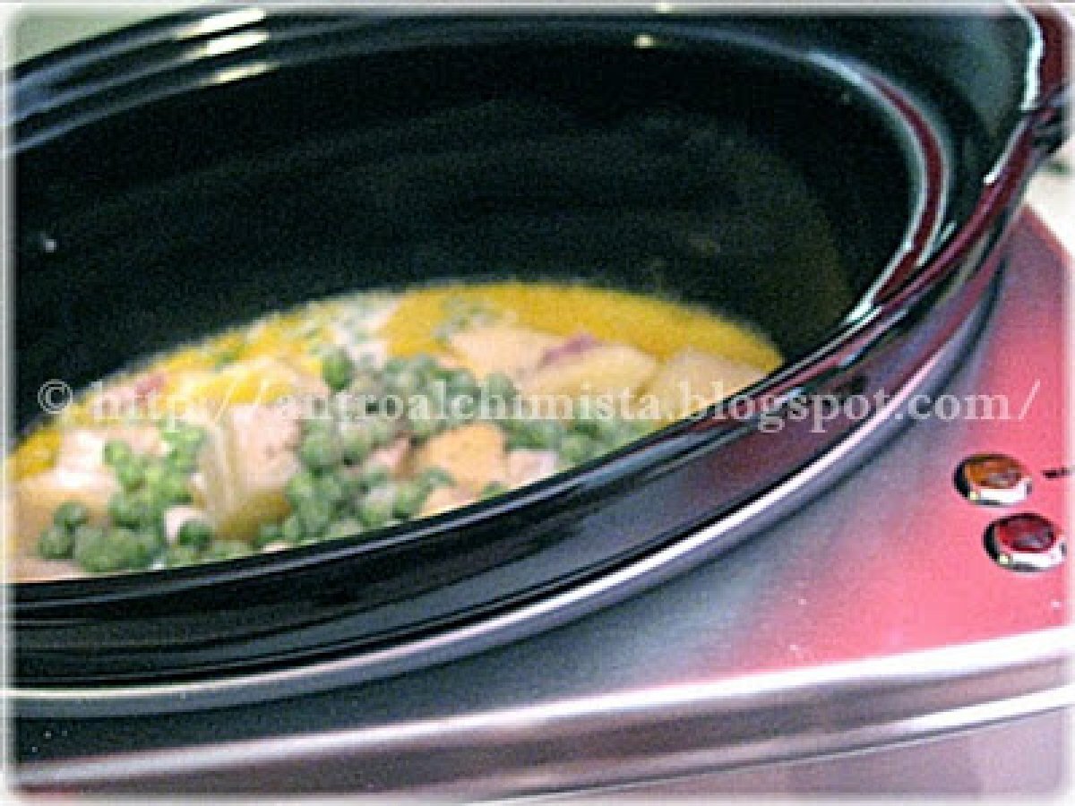 Spezzatino al Latte con Patate e Piselli nella Slow Cooker, foto 2