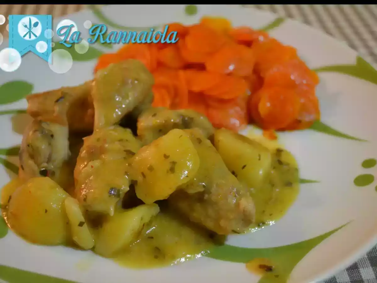 Spezzatino di tacchino con patate, agrumi ed erbe aromatiche