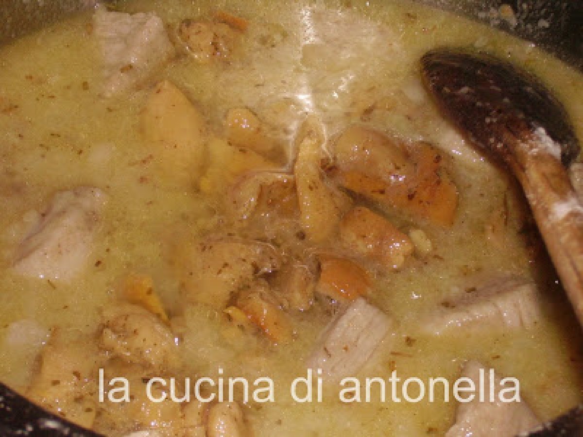 Spezzatino di vitello con i funghi