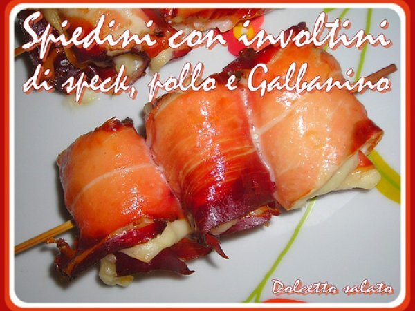 SPIEDINI CON INVOLTINI DI SPECK, POLLO E GALBANINO, foto 2