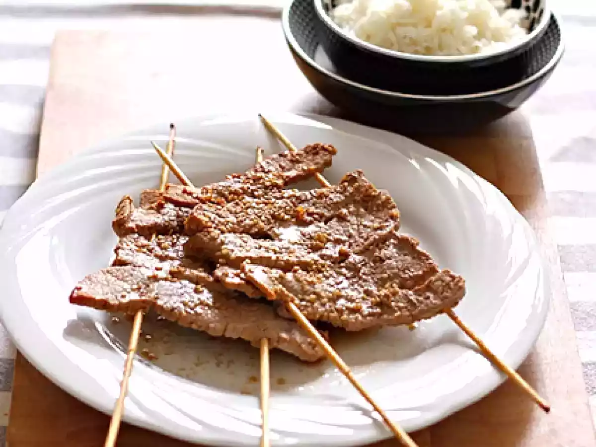 Spiedini di manzo alla coreana