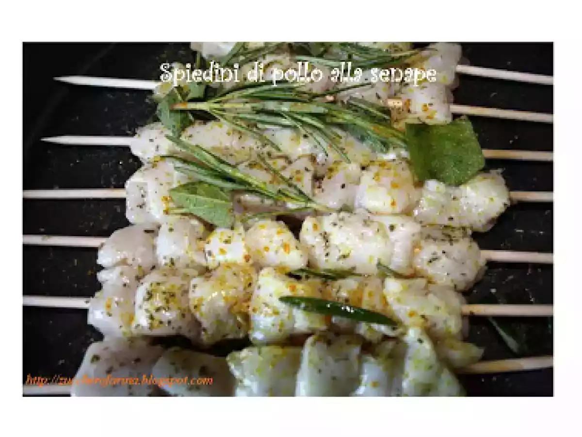 Spiedini di pollo alla senape grigliati - foto 2