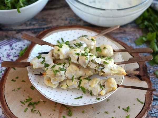 Ricetta Spiedini di pollo marinati in salsa yogurt