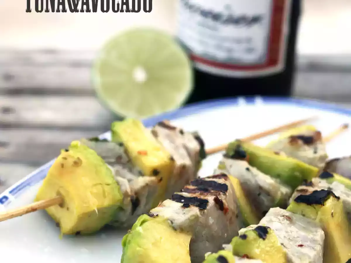 Spiedini di tonno e avocado alla griglia