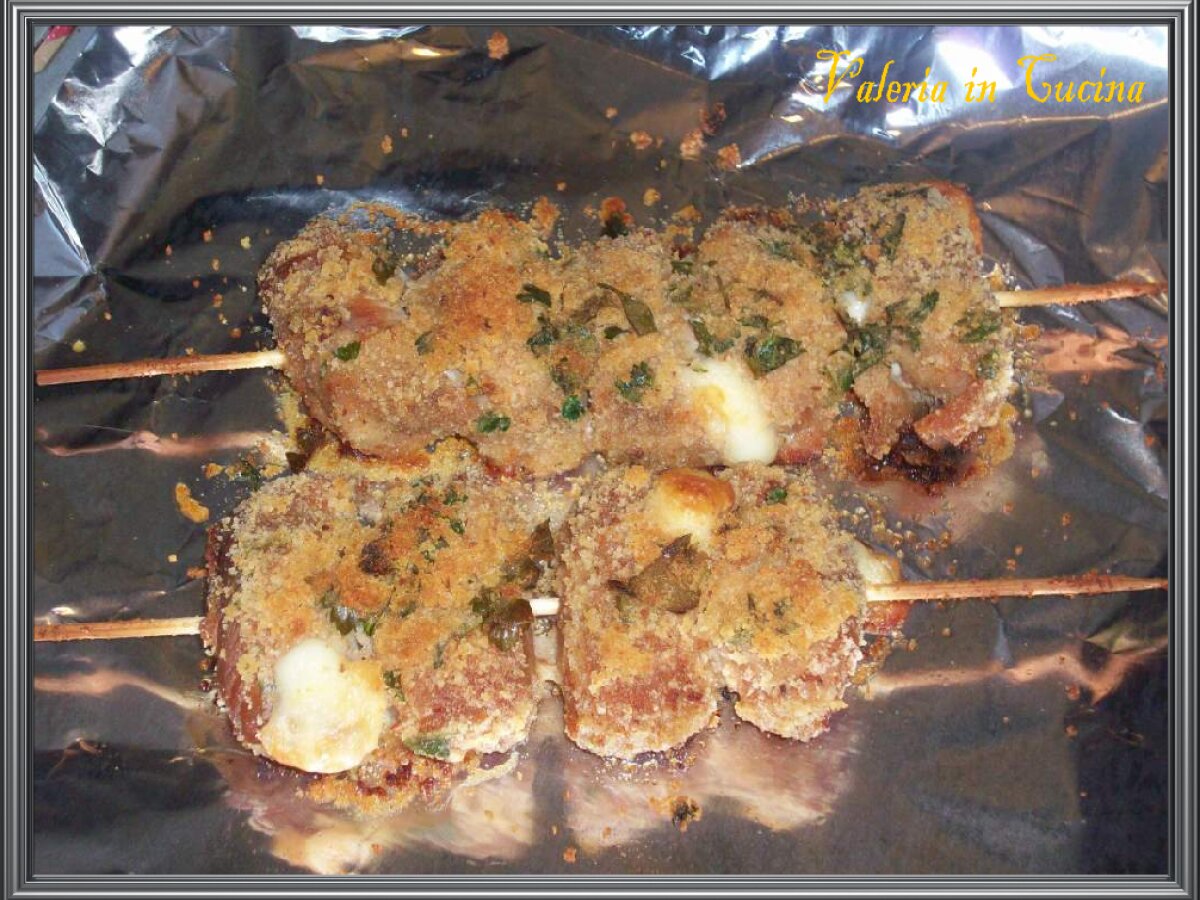 Spiedini o Braciole di Vitello alla Messinese