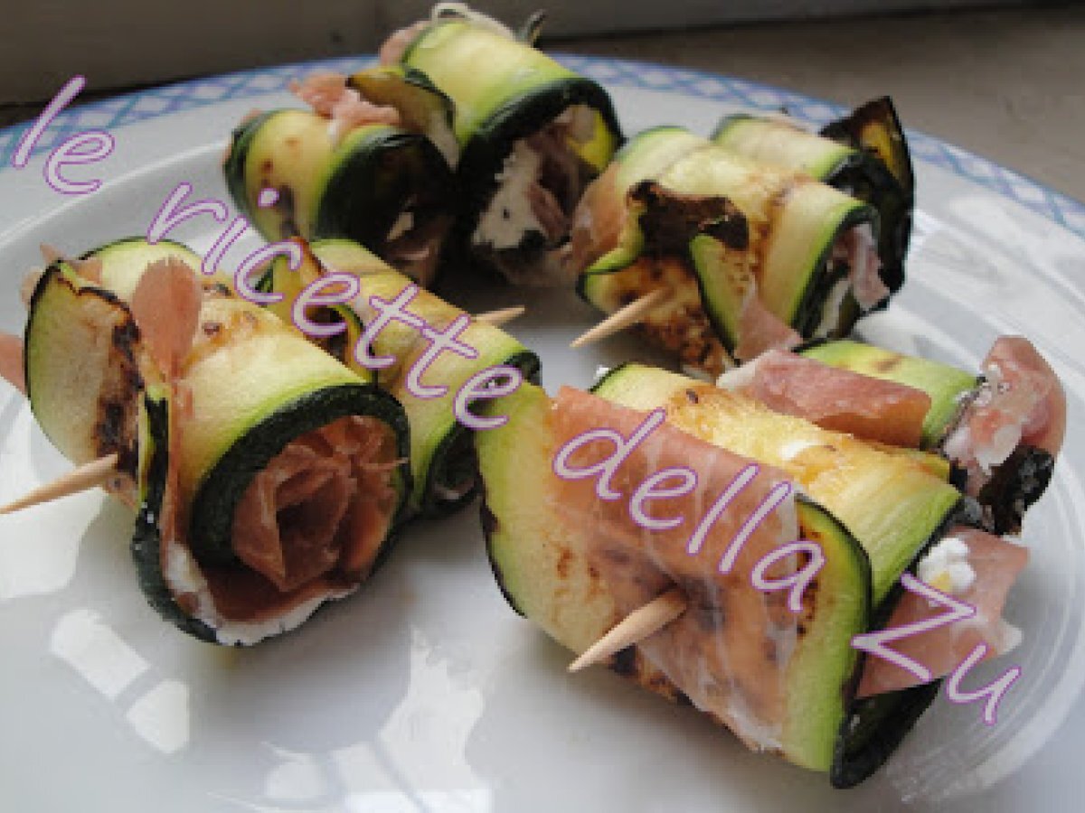 Spirali di Zucchina con Prosciutto crudo e Formaggio fresco