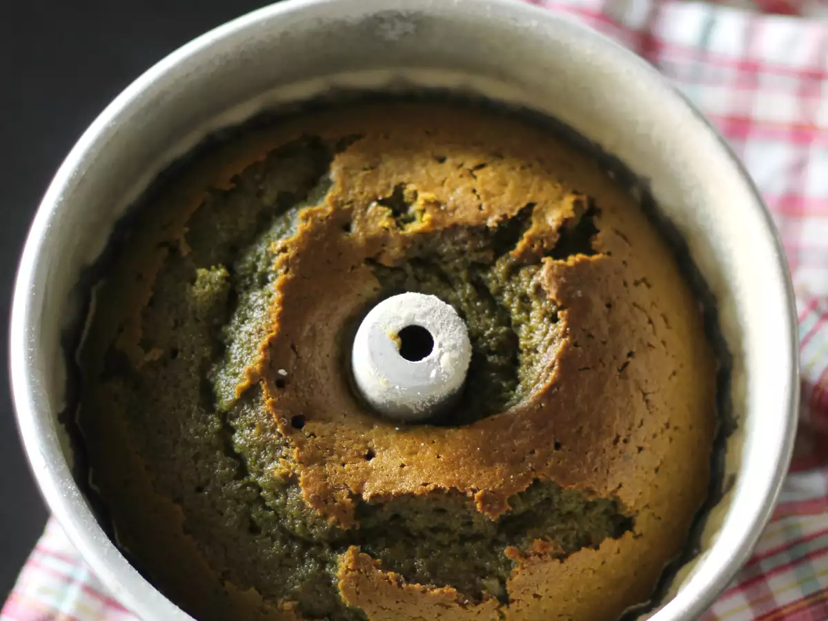 Sponge cake al tè matcha e cioccolato bianco - foto 3