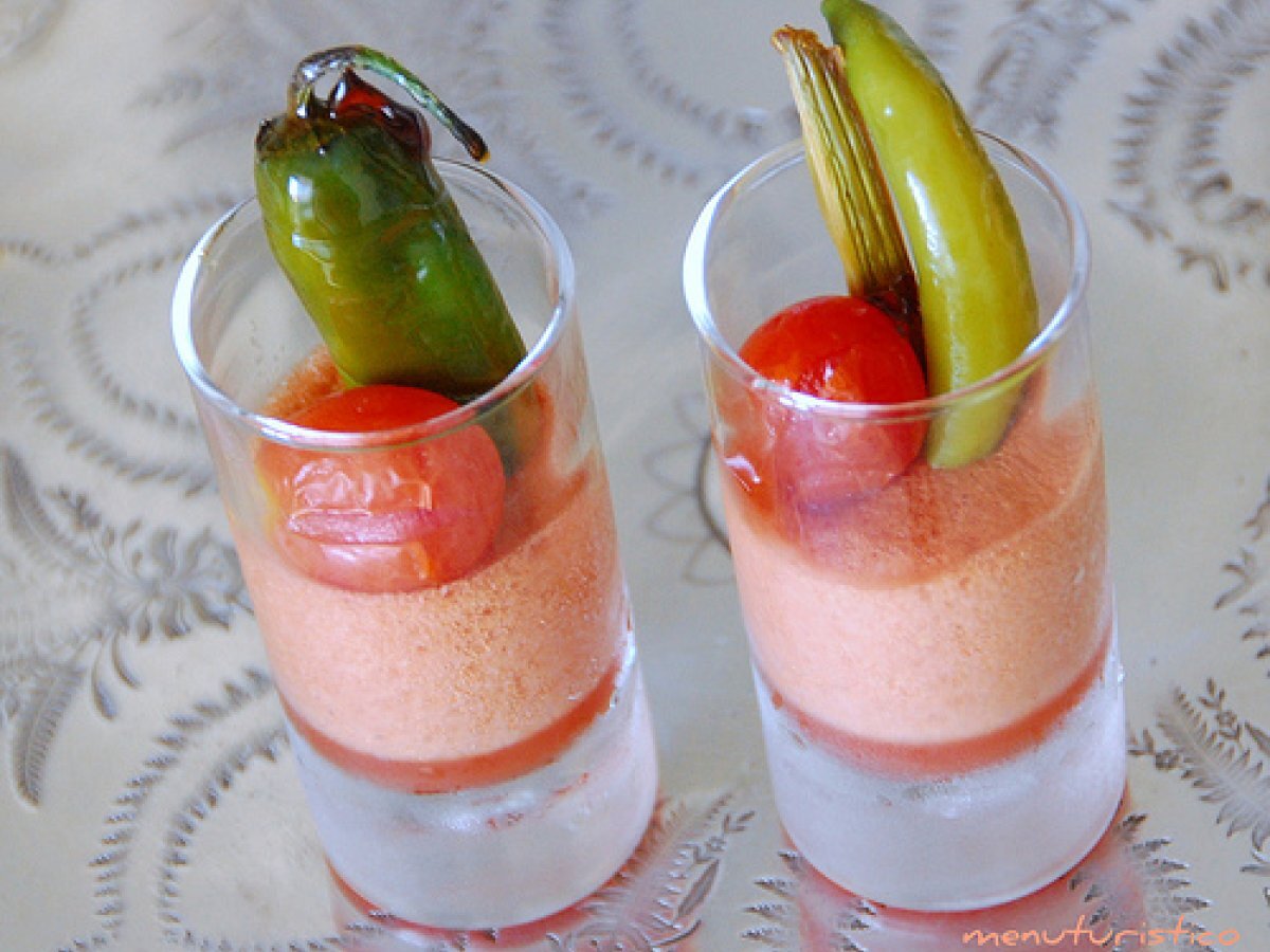 Spuma di Bloody Mary con verdure caramellate - foto 3