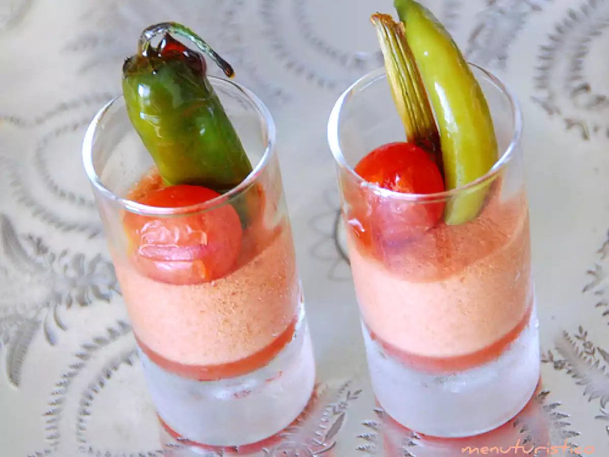 Spuma di Bloody Mary con verdure caramellate - foto 3