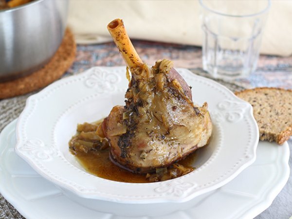 Stinco di agnello al miele Stinco di agnello al miele