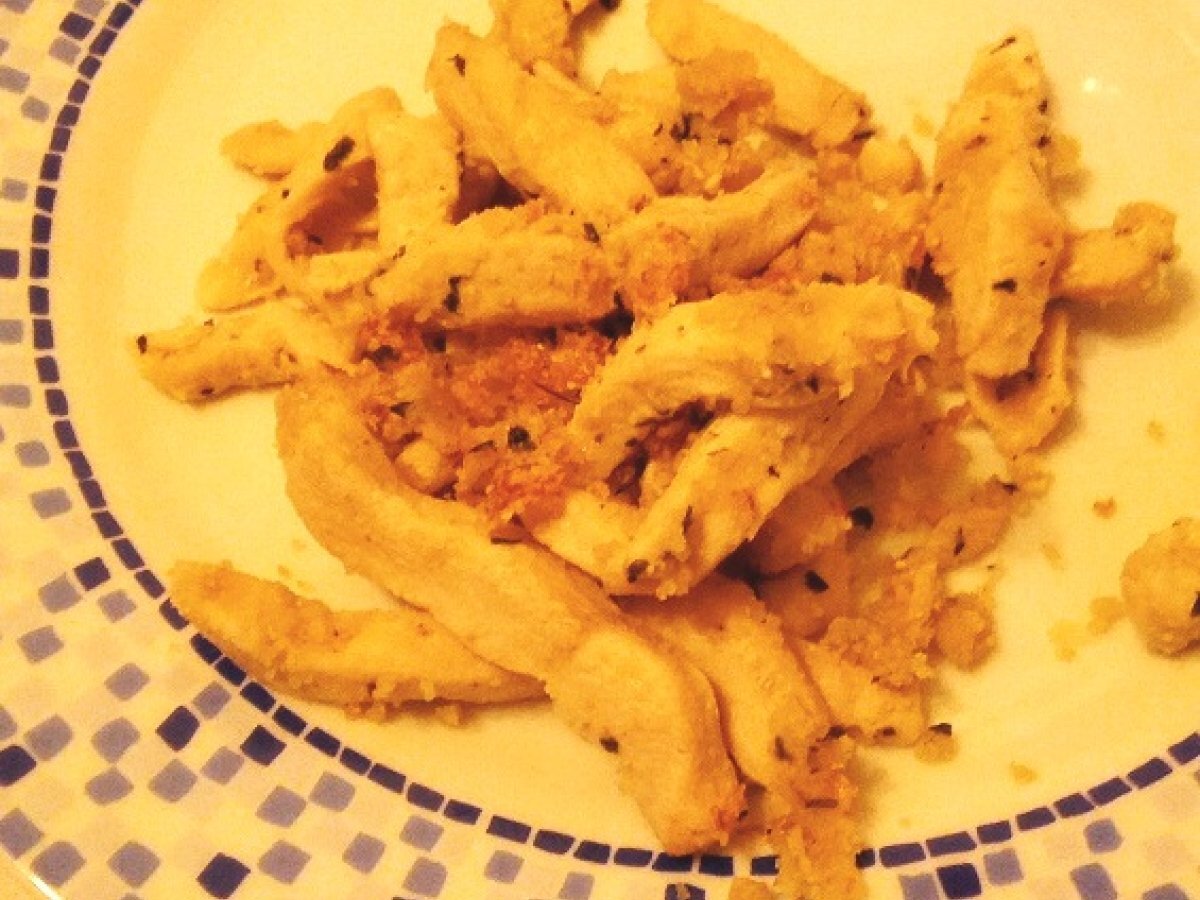Straccetti di tacchino con prezzemolo limone e parmigiano