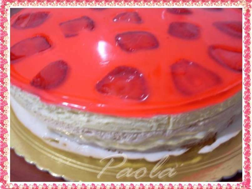 Strawberry jelly cake