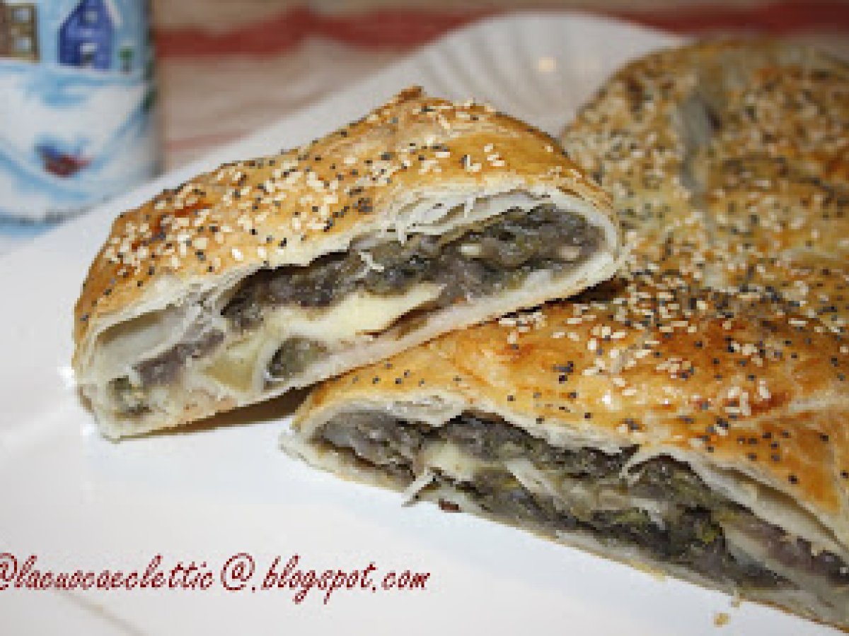 Strudel con radicchio, porri e formaggio - foto 2