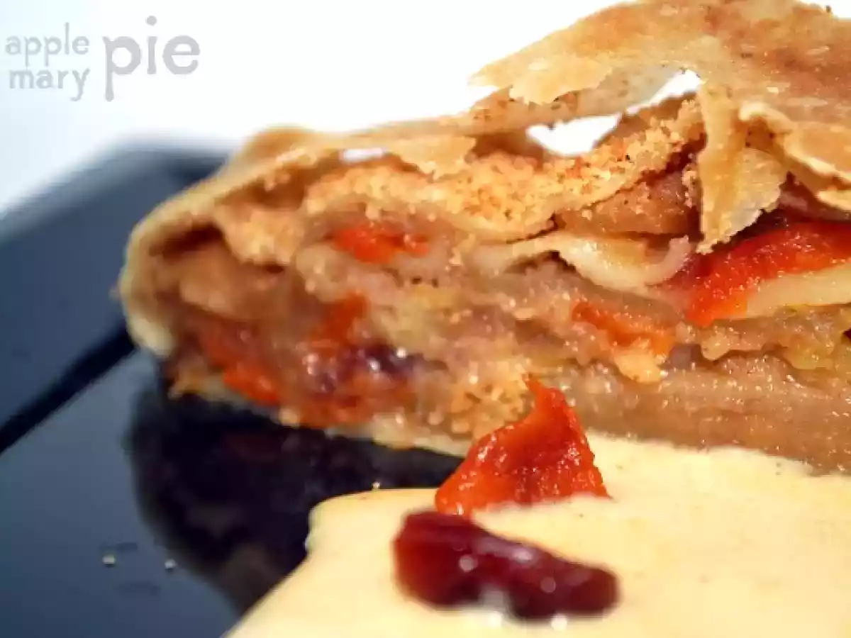 Strudel di mele e zucca con crema inglese speziata alla zucca