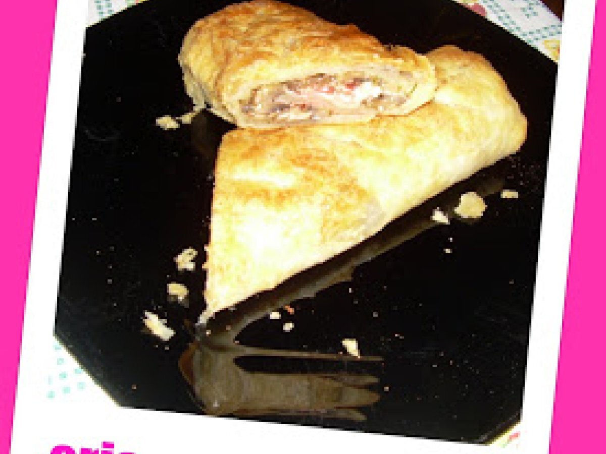 STRUDEL SALATO CON CHAMPIGNON TALEGGIO E SPECK