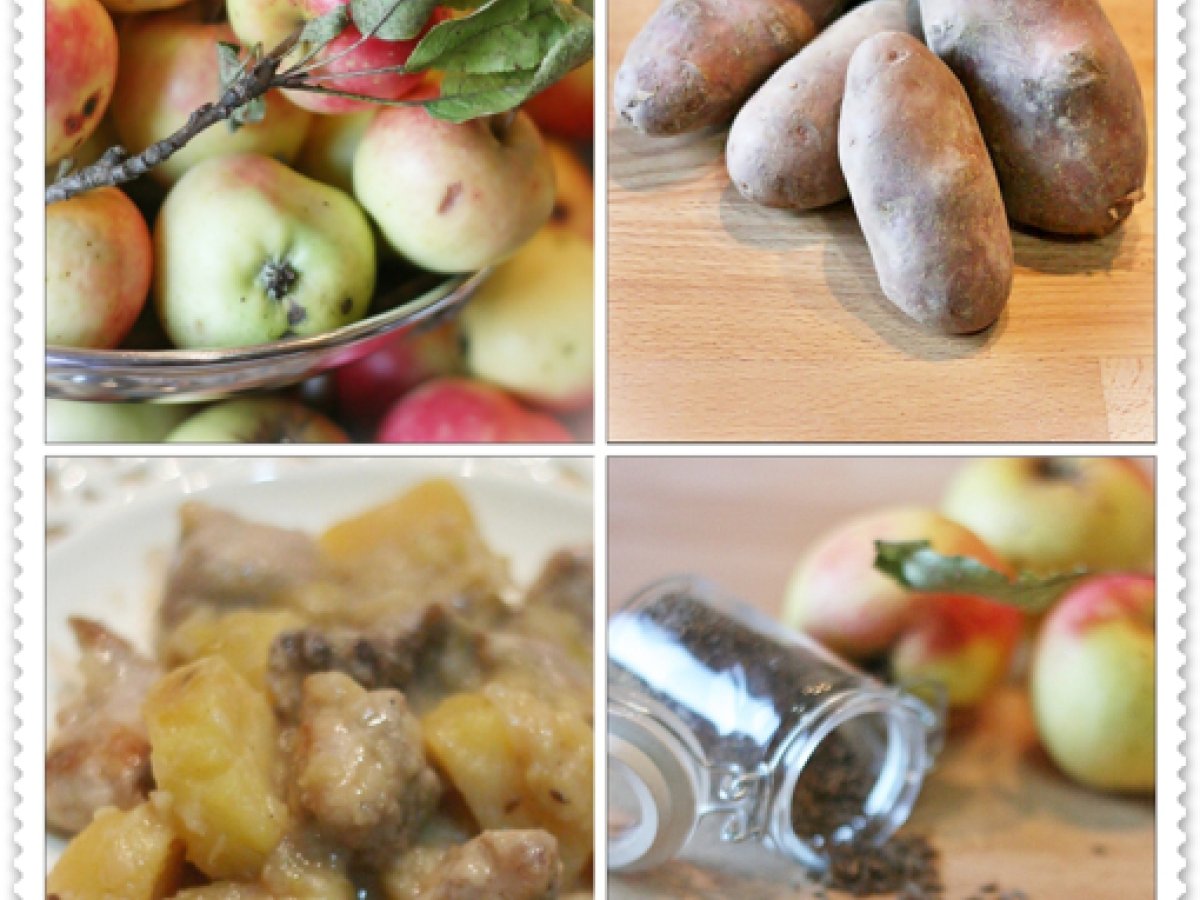 Stufato di maiale con patate rosse e mele - foto 3