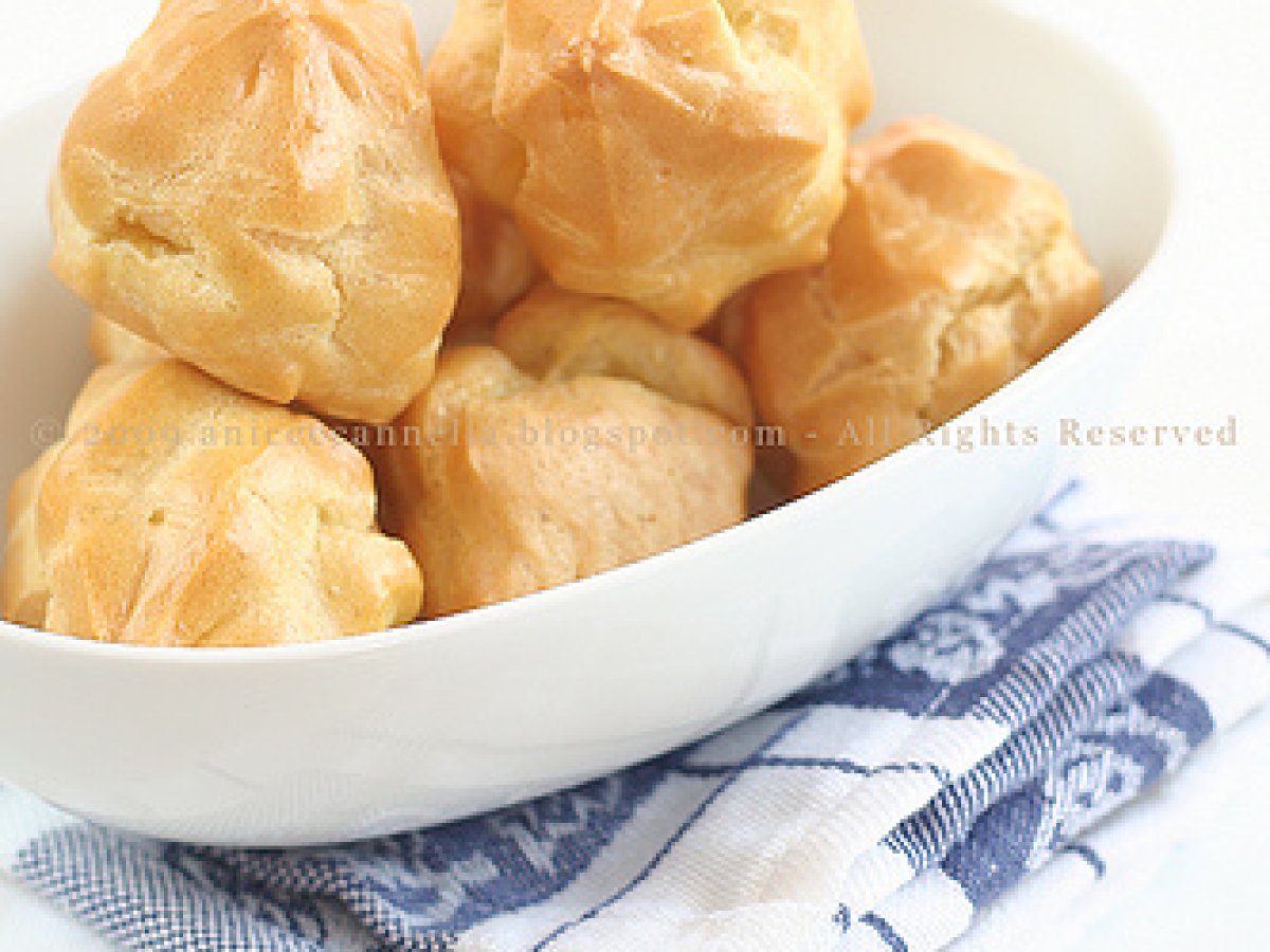 Sulla pasta choux o bignè, esperimento all'olio, foto 2