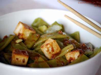 Taccole e Tofu con Salsa al Miso