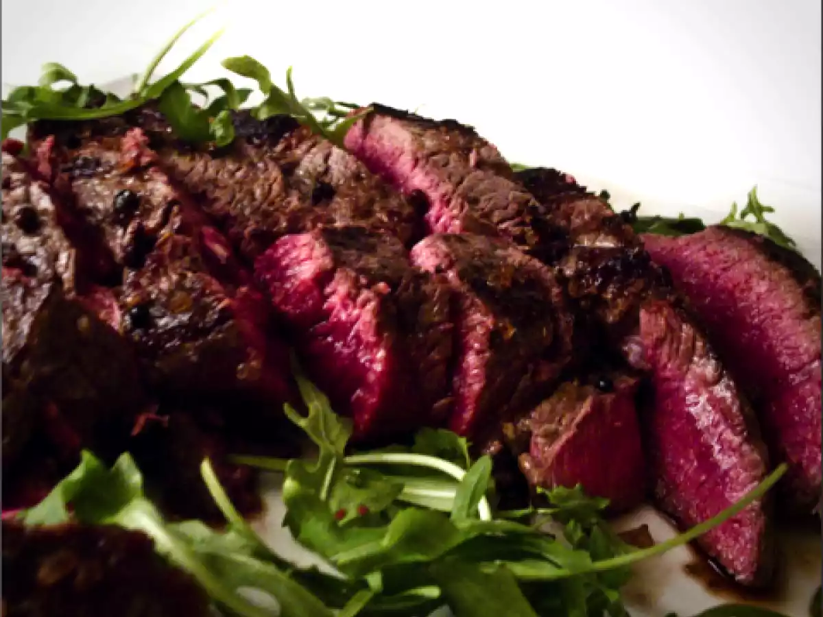 Tagliata di scamone al pepe cinese