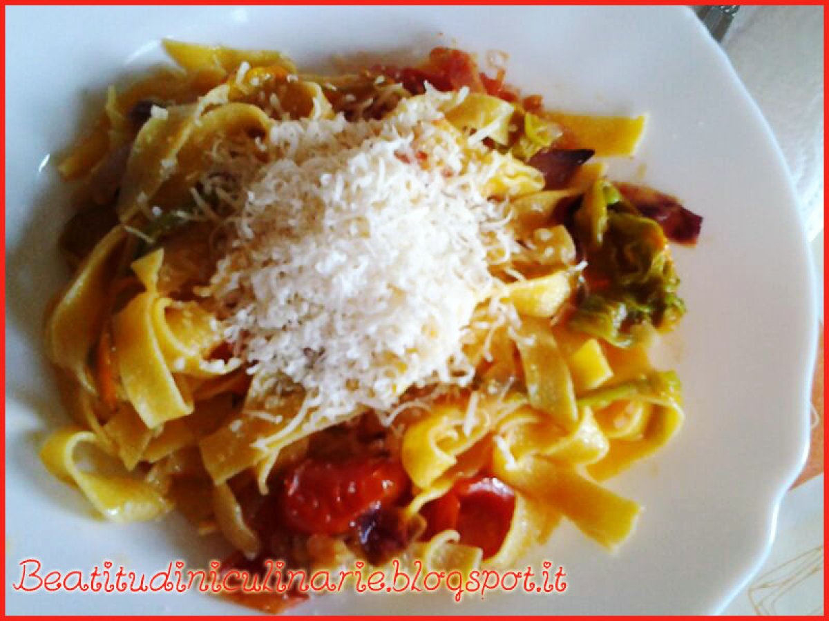 Tagliatelle ai fiori di zucca