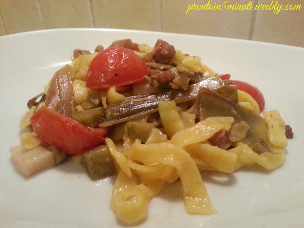 Tagliatelle Carciofi e Pancetta