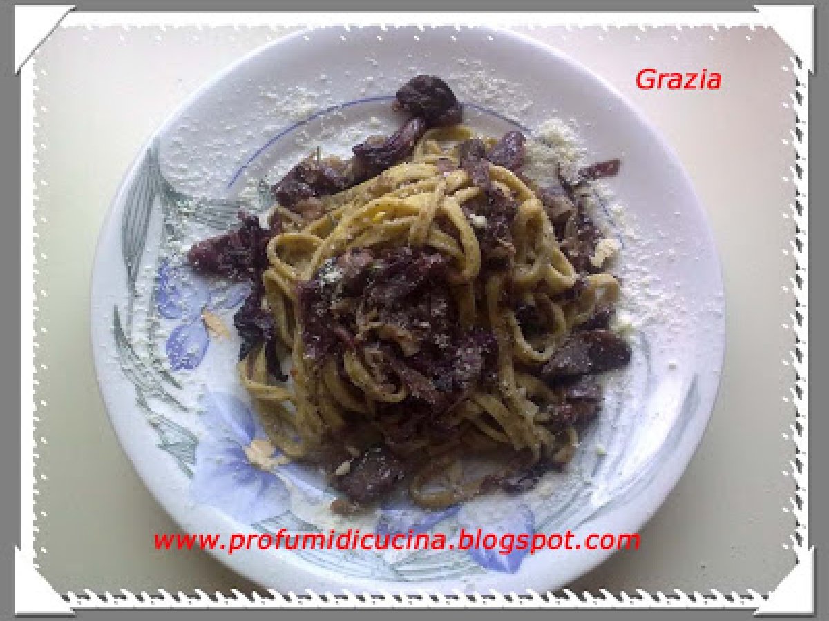 Tagliatelle di grano saraceno con radicchio