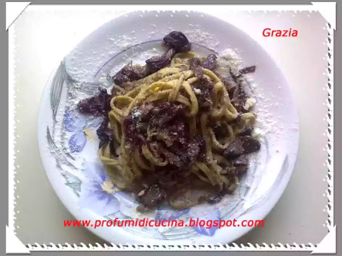 Tagliatelle di grano saraceno con radicchio