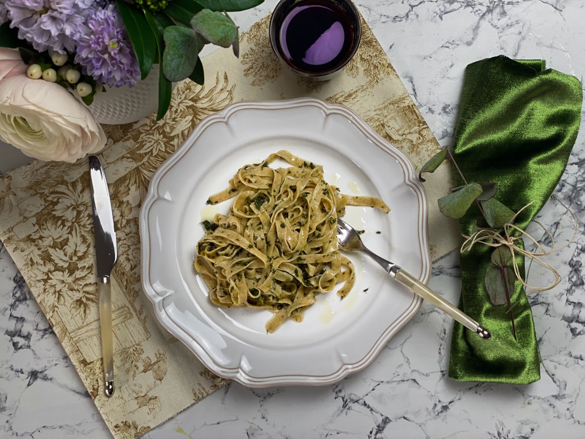 Tagliatelle integrali con salsa al tartufo bianco