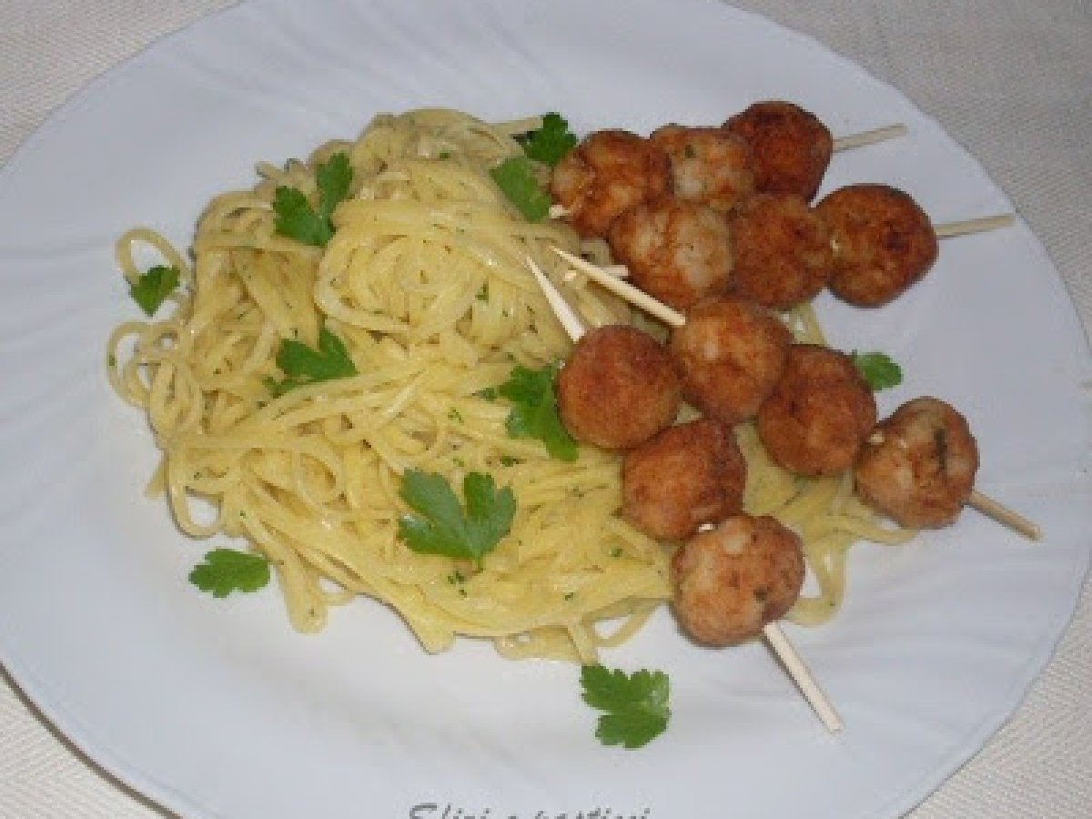 Tagliolini al limone con polpettine