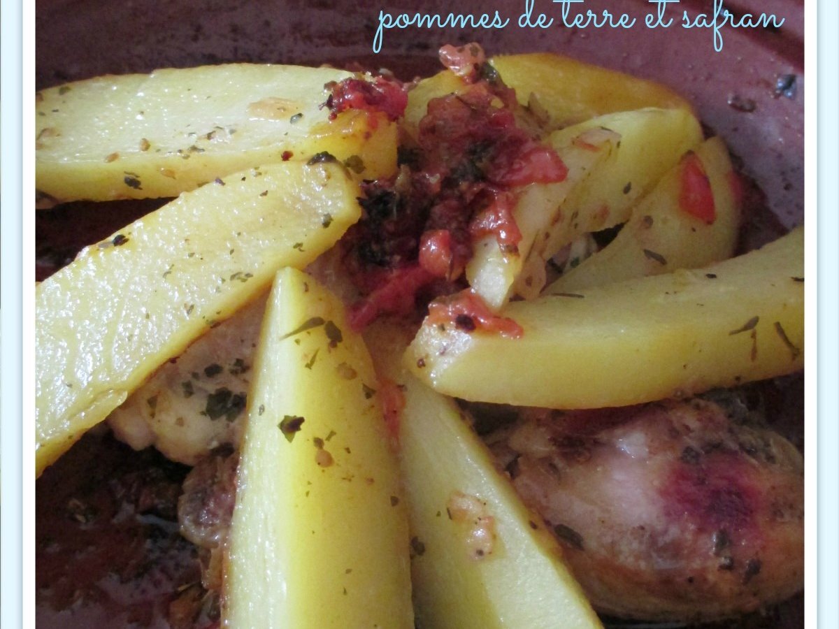 TAJINE DE POULET, POMMES DE TERRE ET SAFRAN