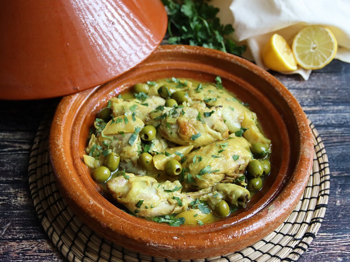 Tajine di pollo con olive e limone, foto 4